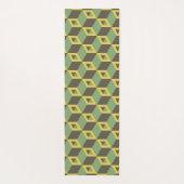 grüne 3D-Quadrate Yogamatte (Rückseite)