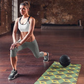 grüne 3D-Quadrate Yogamatte