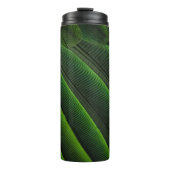 Grüne 3D-Tapete Thermosbecher (Vorderseite)