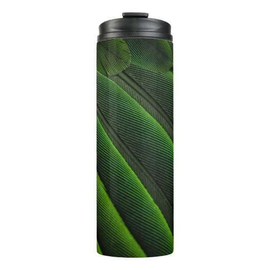 Grüne 3D-Tapete Thermosbecher (Vorderseite)