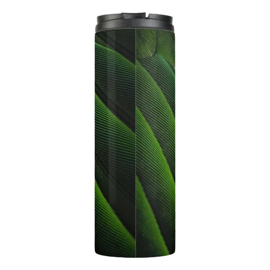 Grüne 3D-Tapete Thermosbecher (Rückseite)