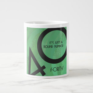 Grüne 40. Dekade Geburtstag Jumbo-Tasse