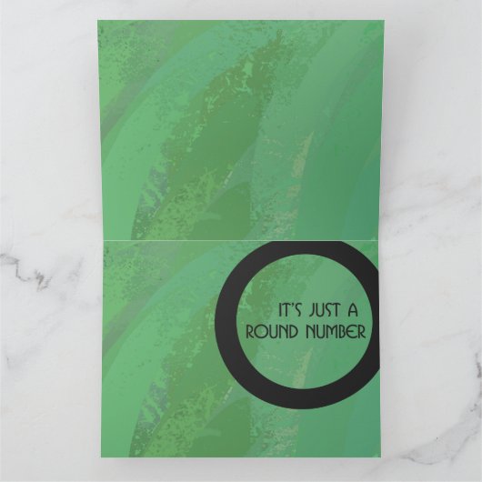 Grüne 40. Dekade Geburtstag Karte (Innenseite)