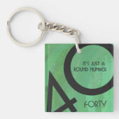 Grüne 40. Dekade Geburtstag Schlüsselanhänger (Vorderseite)