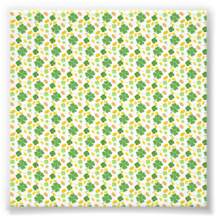 Grüne 4-Blatt-Kleeblätter St. Patricks-Tag Münzen Fotodruck