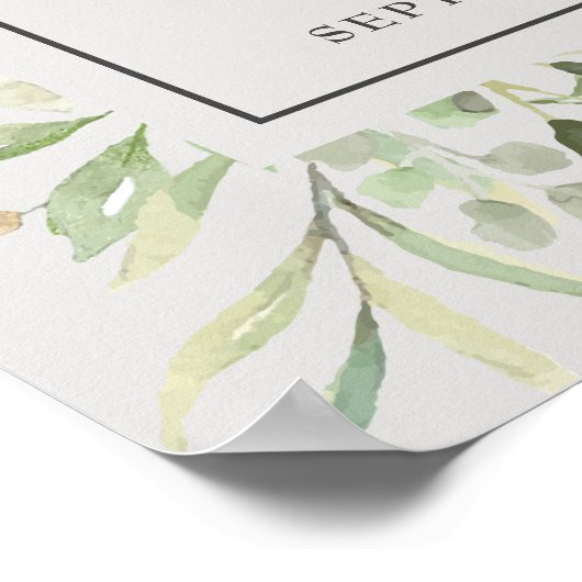 Grüne 70. Hochzeitstag Begrüßungszeichen Poster (Ecke)