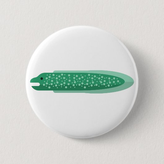 Grüne Aal-Primitiv-Art Button (Vorderseite)