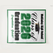 Grüne Abiturparty 2026 Fotobooth Wandteppich (Vorderseite (Horizontal))