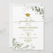 Grüne Abschluss Einladung mit Foto (Rückseite)