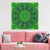 Grüne, Abstrakt ummantelte Canvas Leinwanddruck (Insitu (Wohnzimmer))