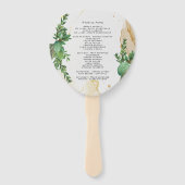 Grüne Abstrakte Aquarellgestaltung Idee Fächer (Rückseite)