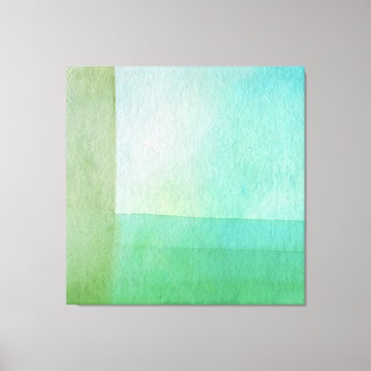 Grüne Abstrakte Aquarellmauer Leinwanddruck (Vorderseite)