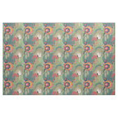 Grüne Abstrakte Blume Stoff (Yard (91,4 cm))