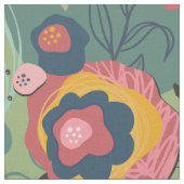 Grüne Abstrakte Blume Stoff (Nahaufnahme)