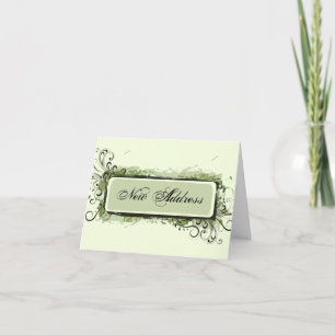 Grüne Abstrakte Blumenänderung Ankündigung