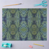 Grüne Abstrakte Gefärbte Krawatte Traditioneller M Seidenpapier (Basteln)