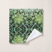 Grüne Abstrakte Kaktus Muster Badetücher Badhandtuch Set (Waschlappen)