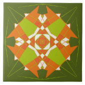 grüne abstrakte Keramik Fliese (Vorderseite)