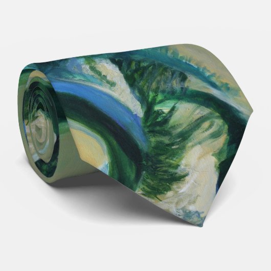 Grüne Abstrakte Krawatte (Gerollt)
