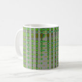 Grüne abstrakte Kunst 1003 Kaffeetasse (Vorderseite Links)