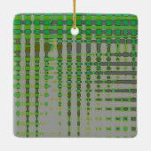 Grüne abstrakte Kunst 1003 Keramikornament (Rückseite)