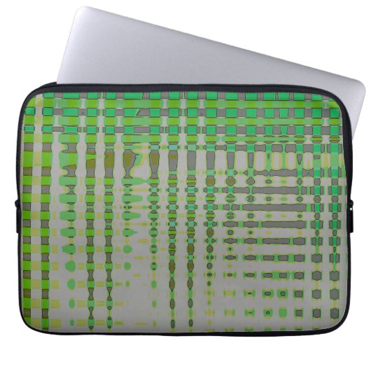 Grüne abstrakte Kunst 1003 Laptopschutzhülle (Vorderseite)