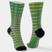 Grüne abstrakte Kunst 1003 Socken (Gewinkelt)