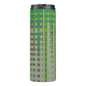 Grüne abstrakte Kunst 1003 Thermosbecher (Rückseite)