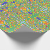 grüne abstrakte Kunst - Italienisch Geschenkpapier (Ecke)