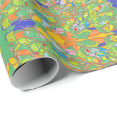 grüne abstrakte Kunst - Italienisch Geschenkpapier (Rolleneckpunkt)