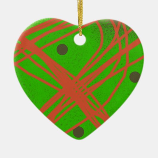 grüne abstrakte Kunst Keramik Ornament (Vorne)