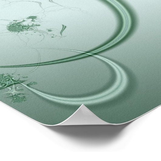 Grüne Abstrakte Kunst Poster (Ecke)