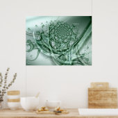 Grüne Abstrakte Kunst Poster (Küche)