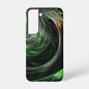 Grüne abstrakte Kunst rund um die Welt Samsung Galaxy Hülle