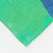 Grüne Abstrakte Landschaft Fleecedecke (Ecke)
