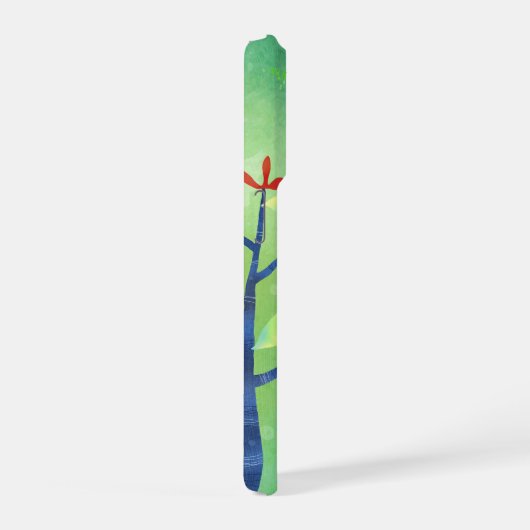 Grüne Abstrakte Landschaft iPhone Hülle (Rechte Seite)