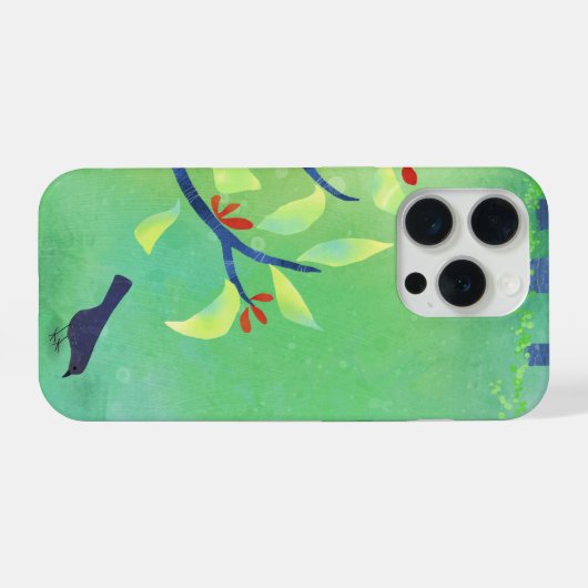 Grüne Abstrakte Landschaft iPhone Hülle (Rückseite (Horizontal))