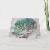 Grüne Abstrakte Landschaftsgrußkarte Karte (Vorderseite)