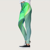 Grüne Abstrakte Leggings (Links)