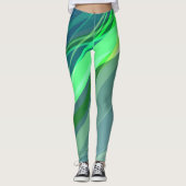 Grüne Abstrakte Leggings (Vorderseite)