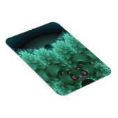 Grüne Abstrakte Lilienpolster Magnet (Rechte Seite)