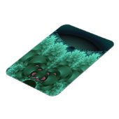 Grüne Abstrakte Lilienpolster Magnet (Linke Seite)