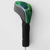 Grüne abstrakte Moos-Textur-iPhone-Hülle Golf Headcover (angewinkelt)