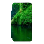Grüne abstrakte Moos-Textur-iPhone-Hülle Incipio iPhone Geldbeutel-Hülle (Folio Vorderseite)