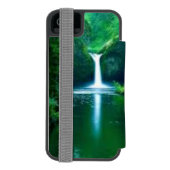 Grüne abstrakte Moos-Textur-iPhone-Hülle Incipio iPhone Geldbeutel-Hülle (Folio Rückseite)