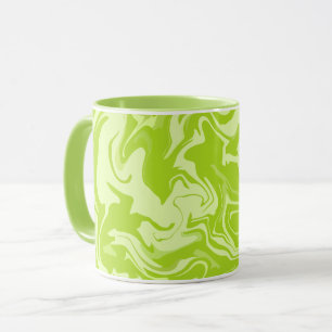 Grüne abstrakte Schwünge  Tasse
