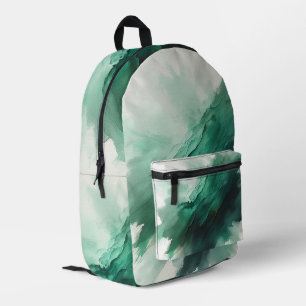 Grüne abstrakte Smaragdvibes Bedruckter Rucksack