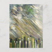 Grüne Abstrakte Städtische Kunsthandwerk Postkarte (Vorderseite)