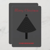 Grüne abstrakte Weihnachtsbaumfirma Einladung (Vorne/Hinten)