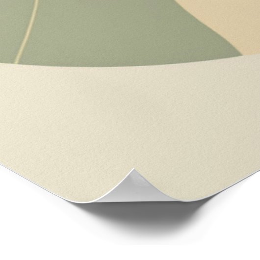 Grüne Abstrakte Wüstenlandschaft Boho Poster (Ecke)